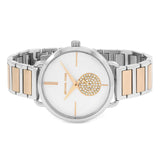 Michael Kors Portia Quartz Silver Dial Two Tone Steel Strap Watch For Women - MK3709