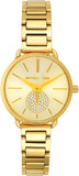 Michael Kors Portia Quartz Gold Dial Gold Steel Strap Watch For Women - MK3838