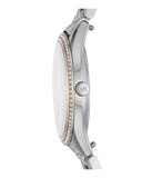 Michael Kors Lauryn Quartz Mother of Pearl White Dial Two Tone Steel Strap Watch For Women - MK4366