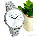 Michael Kors Charley Quartz Silver Dial Silver Steel Strap Watch for Women - MK4398