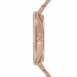 Michael Kors Charley Three-Hand Analog Rose Gold Dial Rose Gold Steel Strap Watch for Women - MK4400