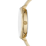 Michael Kors Parker Crystals Gold Dial Gold Steel Strap Watch For Women - MK4469