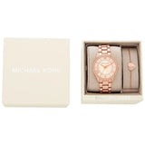 Michael Kors Lauryn Mother of Pearl Dial Rose Gold Dial Rose Gold Steel Strap Watch For Women - MK4491