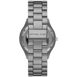 Michael Kors Slim Runway Quartz Grey Dial Grey Steel Strap Watch For Women - MK4506