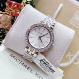 Michael Kors Darci Quartz Silver Dial Two Tone Steel Strap Watch For Women - MK4515