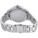 Michael Kors Liliane Three Hand Mother of Pearl White Dial Silver Steel Strap Watch For Women - MK4556