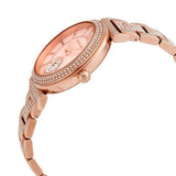 Michael Kors Abbey Three-Hand Analog Crystals Rose Gold Dial Rose Gold Steel Strap Watch for Women - MK4617