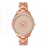 Michael Kors Liliane Three Hand Rose Gold Dial Rose Gold Steel Strap Watch For Women - MK4651