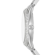 Michael Kors Sylvia Mother of Pearl Dial Silver Steel Strap Watch For Women - MK4657