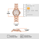 Michael Kors Camille Multifunction White Dial Rose Gold Steel Strap Watch For Women  - MK4700