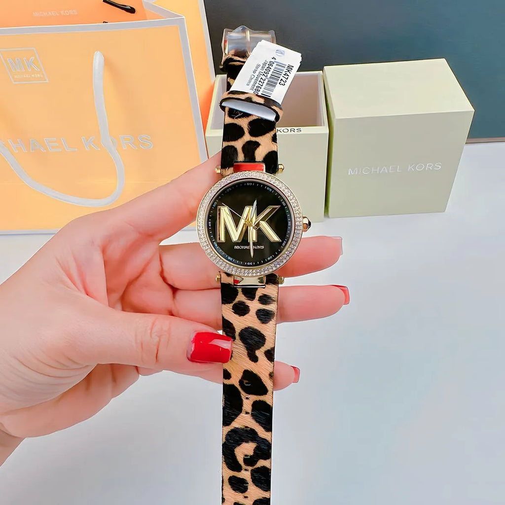 Michael kors leopard watch top