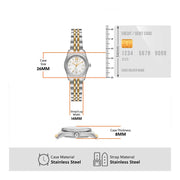 Michael Kors Lexington Analog Silver Dial Two Tone Steel Strap Watch for Women - MK4740