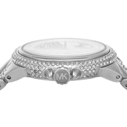 Michael Kors Camille Pave Crystals Silver Dial Silver Steel Strap Watch for Women - MK4804
