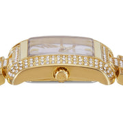Michael Kors Emery Analog Crystals White Dial Gold Steel Strap Watch for Women - MK4835