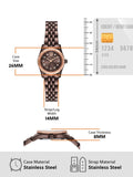 Michael Kors Lexington Three-Hand Brown Dial Brown Steel Strap Watch for Women - MK4844