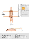 Michael Kors Empire Pavé Analog Rose Gold Dial Rose Gold Steel Strap Watch for Women - MK4858