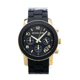 Michael Kors Runway Black Dial Black Silicone Strap Watch for Women - MK5191