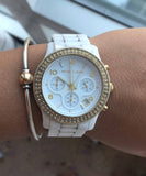 Michael Kors Runway White Dial White Steel Strap Watch for Women - MK5237