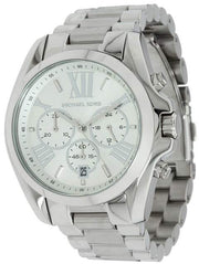 Michael Kors Bradshaw Chronograph Silver Dial Silver Steel Strap Watch for Men - MK5535