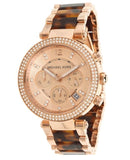 Michael Kors Parker Rose Gold Dial Two Tone Steel Strap Watch for Women - MK5538