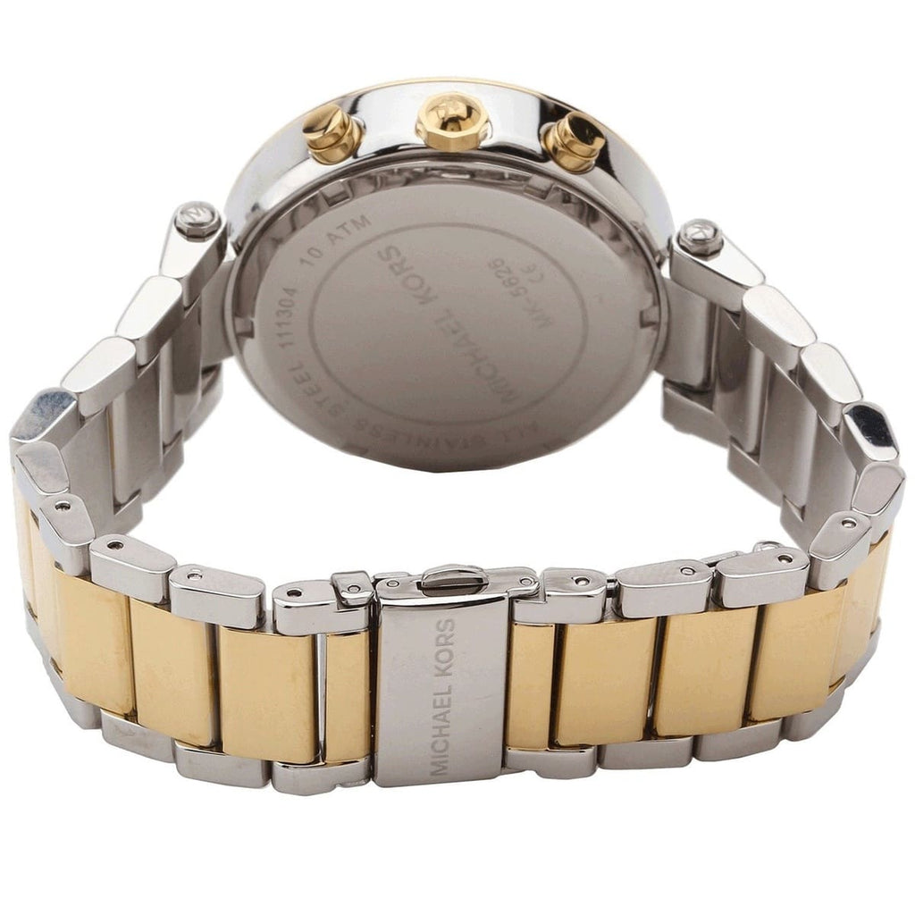 Michael Kors Parker White Dial Two Tone Steel Strap Watch for Women - MK5626