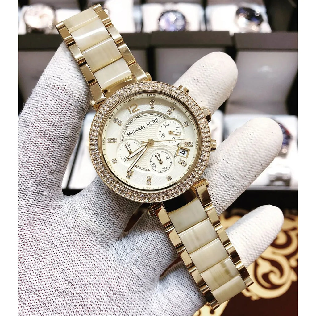 MICHAEL KORS 腕時計 シルバー/ゴールド クロノグラフ MICHAEL KORS 腕時計 シルバー/ゴールド クロノグラフ