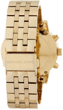 Michael Kors Runway Chronograph Gold Dial Gold Steel Strap Watch For Women - MK5698