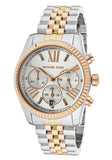 Michael Kors Lexington Silver Dial Two Tone Steel Strap Watch for Women - MK5735