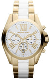 Michael Kors Bradshaw Chronograph White Dial Two Tone Steel Strap Watch For Women - MK5743