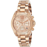 Michael Kors Bradshaw Chronograph Rose Gold Dial Rose Gold Steel Strap Watch for Women - MK5799