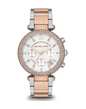 Michael Kors Parker White Dial Two Tone Steel Strap Watch for Women - MK5820