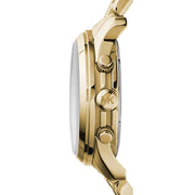Michael Kors Runway Iridescent Pink Dial Gold Steel Strap Watch for Women - MK5939