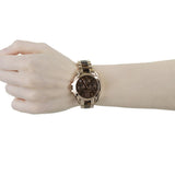Michael Kors Bradshaw Chronograph Brown Dial Two Tone Steel Strap Watch For Women - MK5944