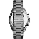 Michael Kors Bradshaw Chronograph Quartz White Dial Grey Steel Strap Watch For Men - MK5952