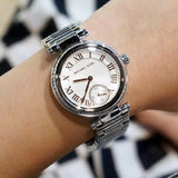 Michael Kors Skylar Quartz White Dial Silver Steel Strap Watch For Women - MK5970