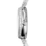 Michael Kors Skylar Quartz White Dial Silver Steel Strap Watch For Women - MK5970