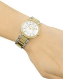 Michael Kors Parker White Dial Two Tone Steel Strap Watch for Women - MK6055