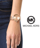 Michael Kors Garner Quartz Rose Gold Dial Rose Gold Steel Strap Watch For Women - MK6409