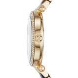 Michael Kors Parker Mother Of Pearl White Dial Two Tone Steel Strap Watch For Women - MK6518