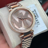 Michael Kors Parker Quartz Rose Gold Dial Rose Gold Steel Strap Watch For Women - MK6660