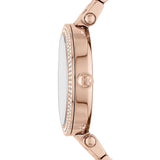 Michael Kors Parker Quartz Rose Gold Dial Rose Gold Steel Strap Watch For Women - MK6660