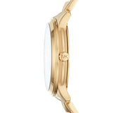 Michael Kors Runway Mercer Crystals Gold Dial Gold Steel Strap Watch For Women - MK6714