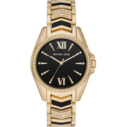 Michael Kors Whitney Quartz Black Dial Two Tone Steel Strap  Watch For Women - MK6743
