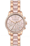 Michael Kors Ritz Chronograph Mother of Pearl White Dial Two Tone Steel Strap Watch For Women - MK6769