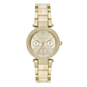 Michael Kors Parker Analog Gold Dial Gold Steel Strap Watch For Women - MK6833