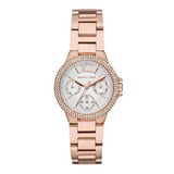 Michael Kors Camille Multifunction White Dial Rose Gold Steel Strap Watch For Women - MK6845