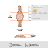 Michael Kors Runway Mother of Pearl Dial Rose Gold Steel Strap Watch For Women - MK6856