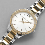 Michael Kors Layton Quartz Silver Dial Two Tone Steel Strap Watch For Women - MK6899