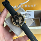 Michael Kors Quartz Black Dial Black Silicone Strap Watch For Women - MK6944