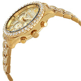 Michael Kors Layton Chronograph Gold Dial Gold Steel Strap Watch For Women - MK6977